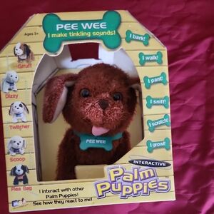 COLLECTORS NIB Palm Puppies Interactive Plush Dog Toy PEE WEE